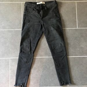 Gap distressed black ankle jeans 27